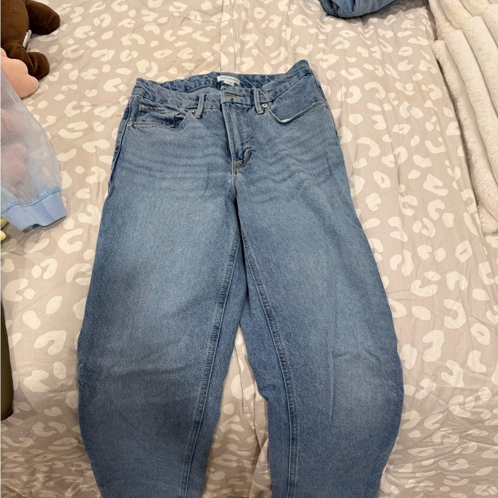 Good American Light Blue Straight Leg Jeans